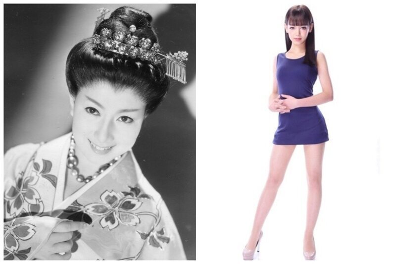 Фудзико Ямамото Мисс Япония 1950 и Марика Сера, Мисс Япония 2019