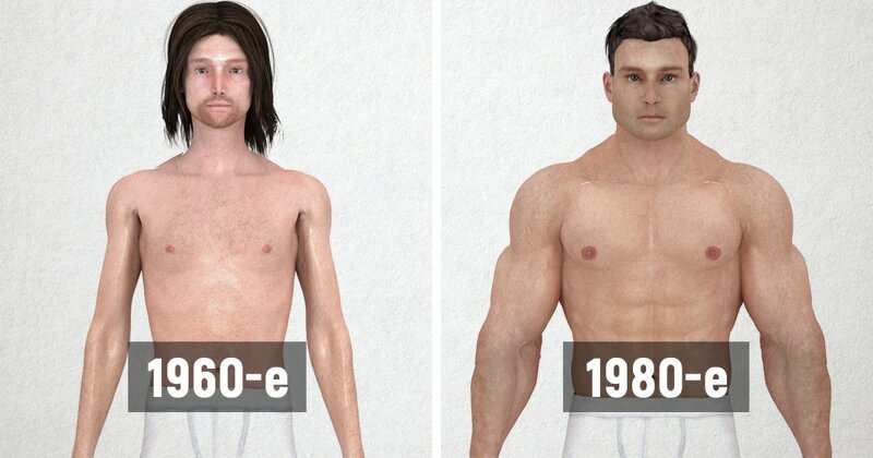 Как менялась мужская фигура за последние 150 лет