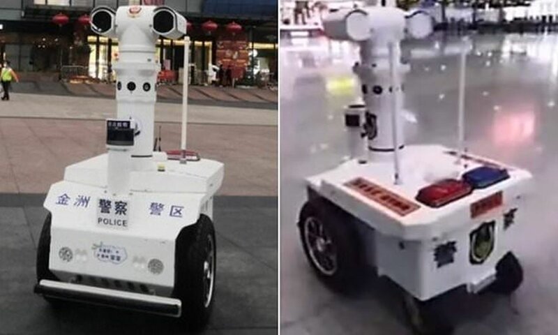 В Китае появились роботы-патрульные, которые проверяют температуру тела пешеходов