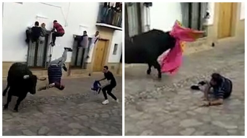 Не сумел убежать: разъяренный бык затоптал мужчину на фестивале в Испании