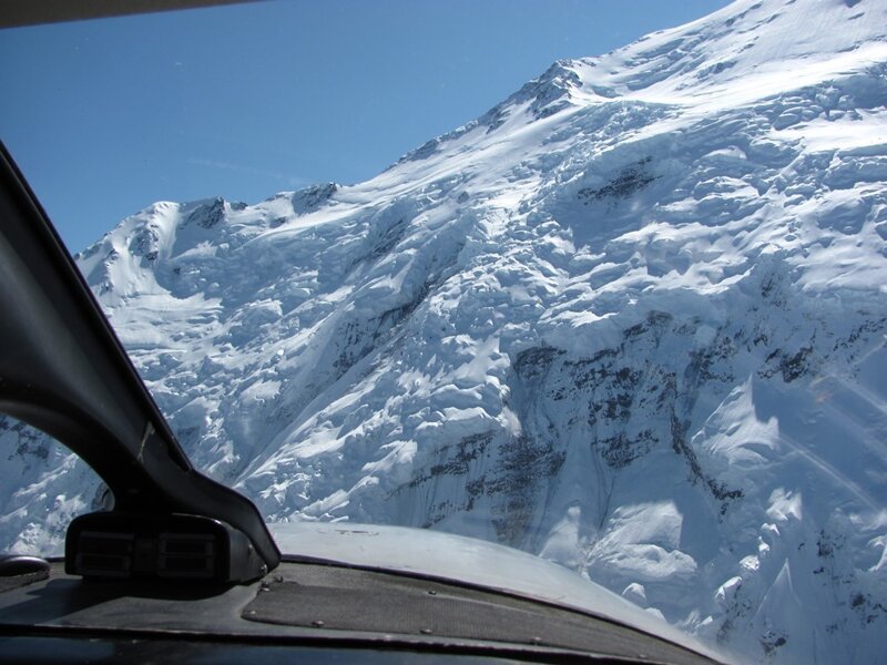 Аляска. Второй полет к горе Мак-Кинли (Денали). Заход с севера и облёт вершины