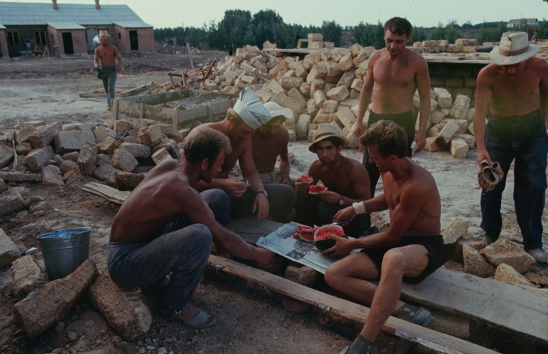 1967 год. Стройотряд в поселке Конезавод имени Будённого