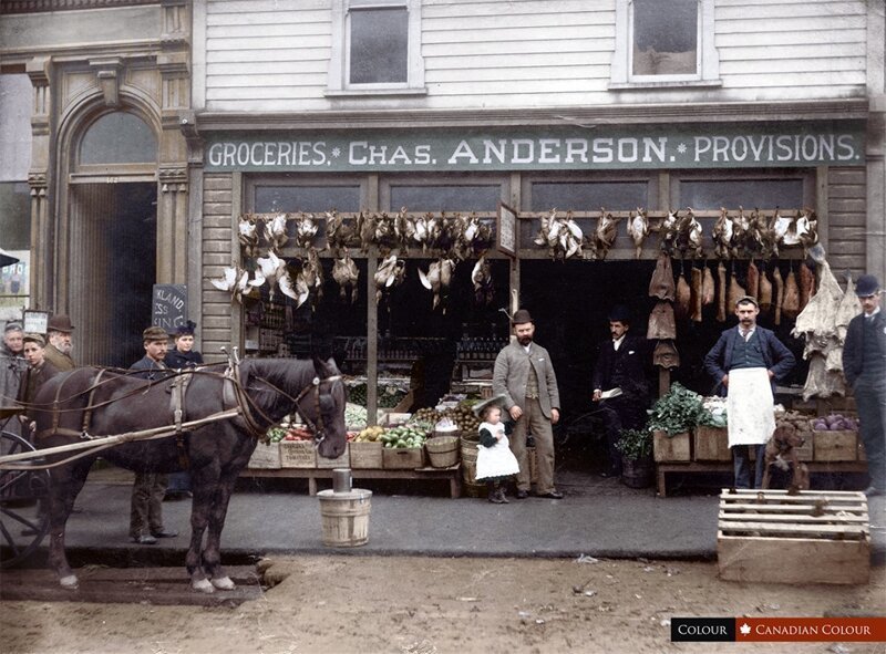 Продуктовый магазин Чарльза Андерсона - улица Кордова, 164, Ванкувер 1895 г.