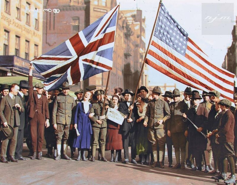 Празднования в США после окончания Первой мировой войны. 