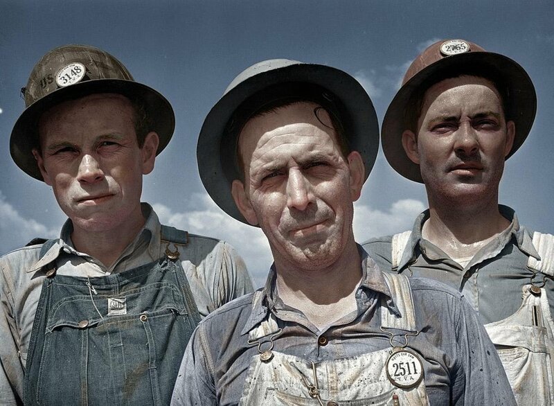Строители на плотине  Уоттс-Бар, июнь 1942 года