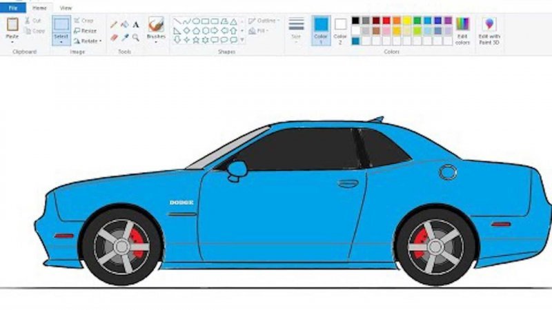 Этот парень рисует автомобили в Microsoft Paint, и они выглядят довольно неплохо