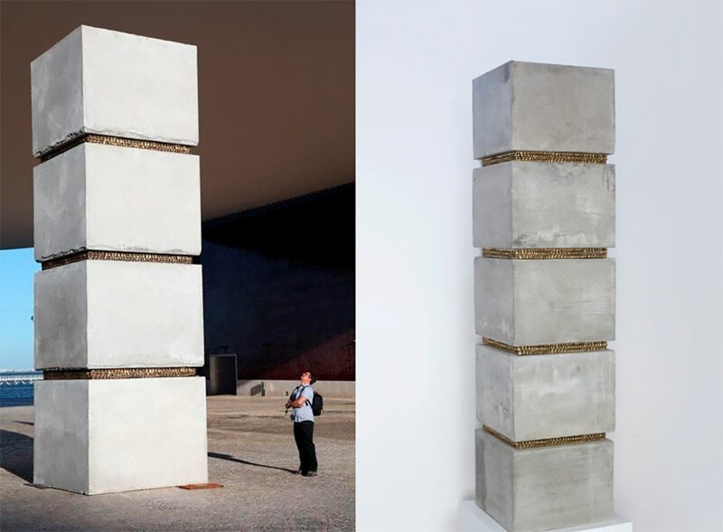 Скульптор создал инсталляцию из бетона и бронзовых зубов