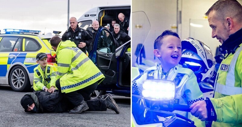 Полицейские исполнили мечту больного раком мальчика