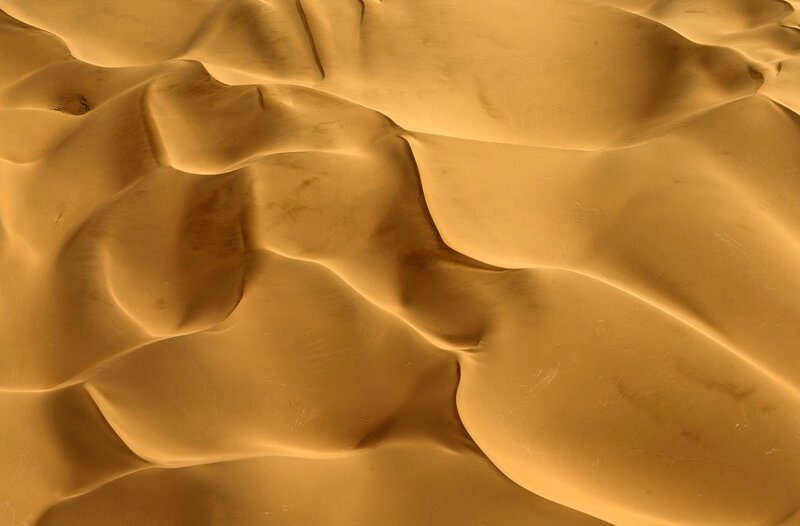 Дюны в пустыне Гоби на северо-западе Китая.