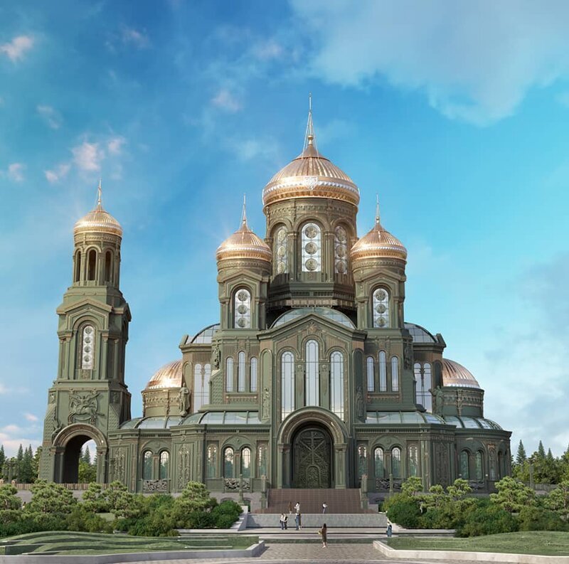 Часть главного храма Вооруженных сил России показали изнутри