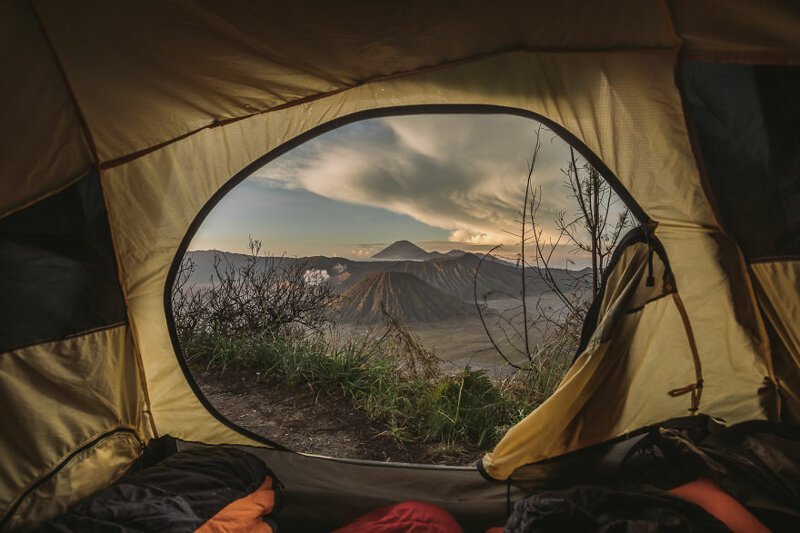В некоторых местах ребята оставались спать в палатке