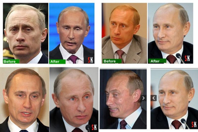 Путин и двойники сравнение фото