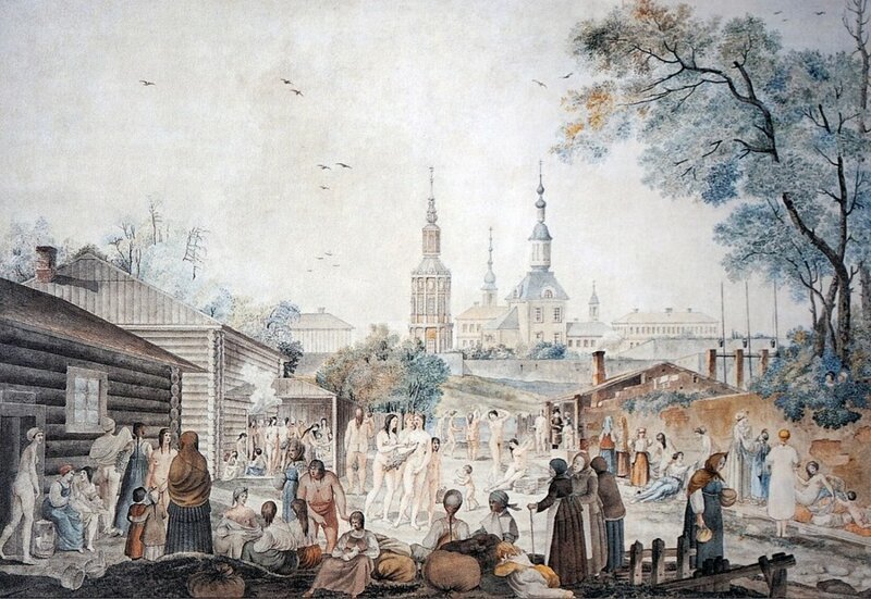 Серебрянические бани в Москве. Ж. Делабарт. 1790-е гг.