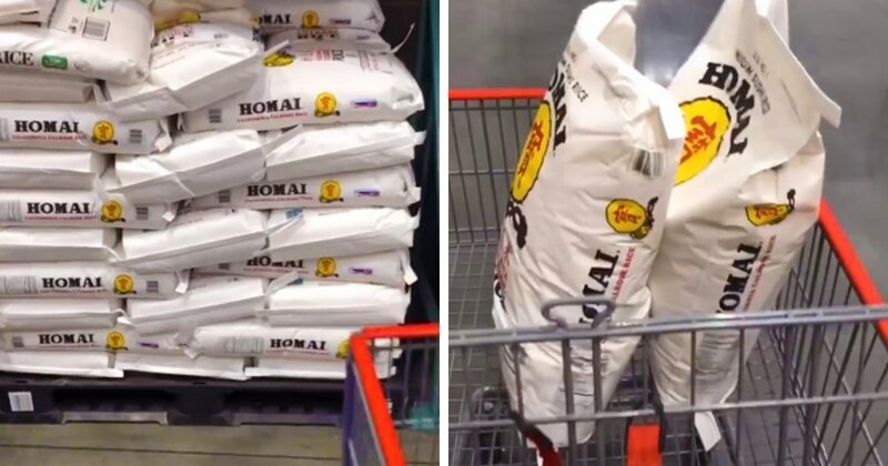 Чтобы изобразить 122 кучки по миллиарду, пришлось съездить в супермаркет за парой мешков риса