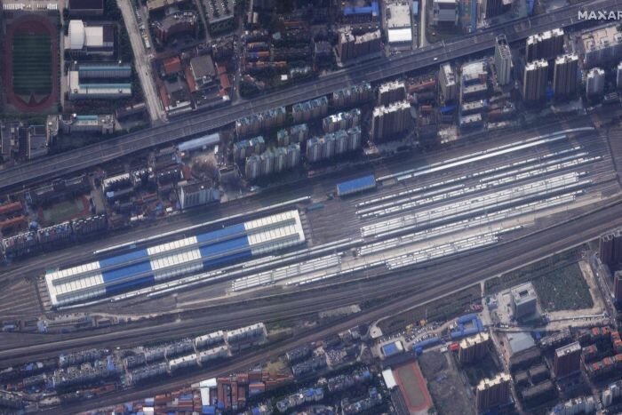 Железнодорожная станция Донгдамен в Ухане, Китай