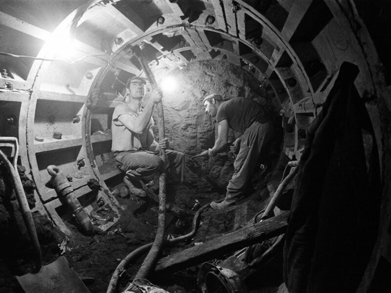 17 марта 1970 года. Великобритания. Прокладка туннеля под центром города Ковентри.