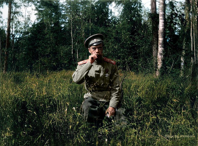 Николай II в Царском селе, июнь 1917
