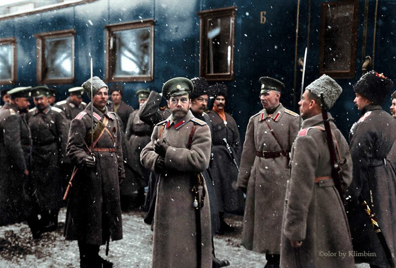 Прибытие Николая II на фронт, 1916