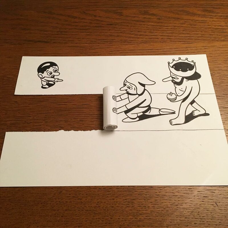 Рисунки с помощью рваной бумаги