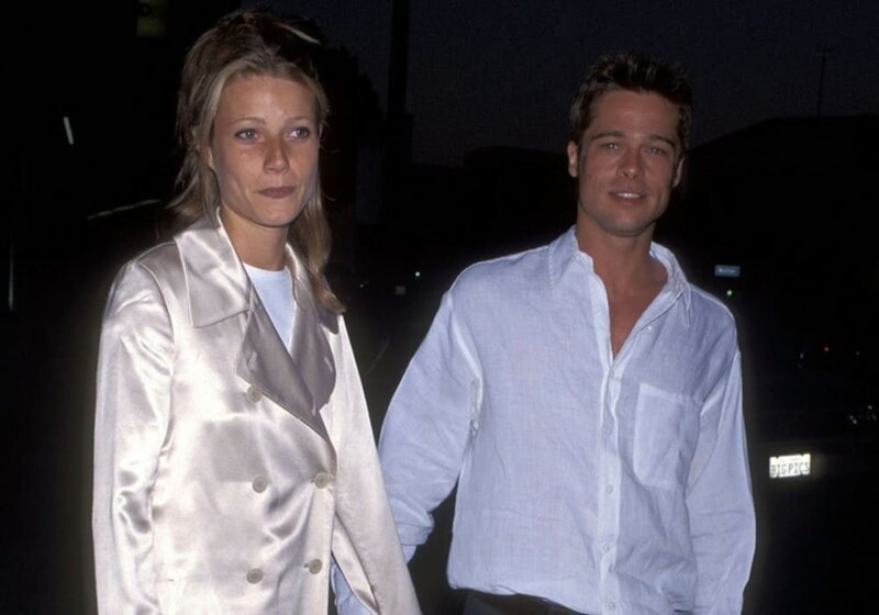 За руку с Гвинет Пэлтроу, с которой Брэд встречался в 1995 году, называя актрису своим ангелом.