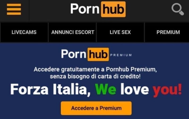 Из-за карантина Pornhub подарил итальянцам прeмиум-доступ, но не учёл существование VPN