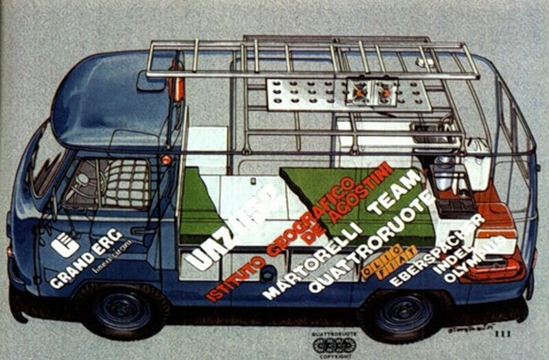 А на этой "Буханке", оборудованной фирмой Grand Erg, в 80-х годах братья Марторелли предприняли экспедицию в Исландию