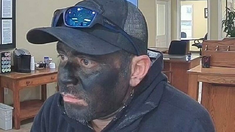 Грабитель банка использовал нестандартную раскраску лица