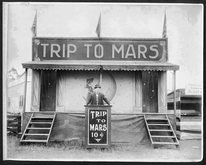 «Полёт на Марс». Стоимость — 10 центов. США. 1920-е.