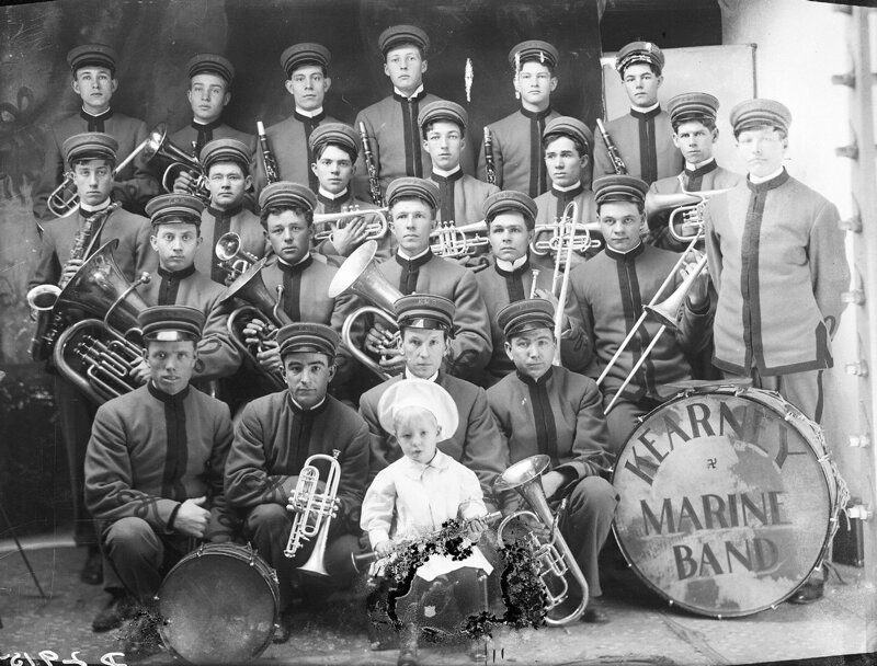 Морской оркестр, Карни, Небраска, 1908.