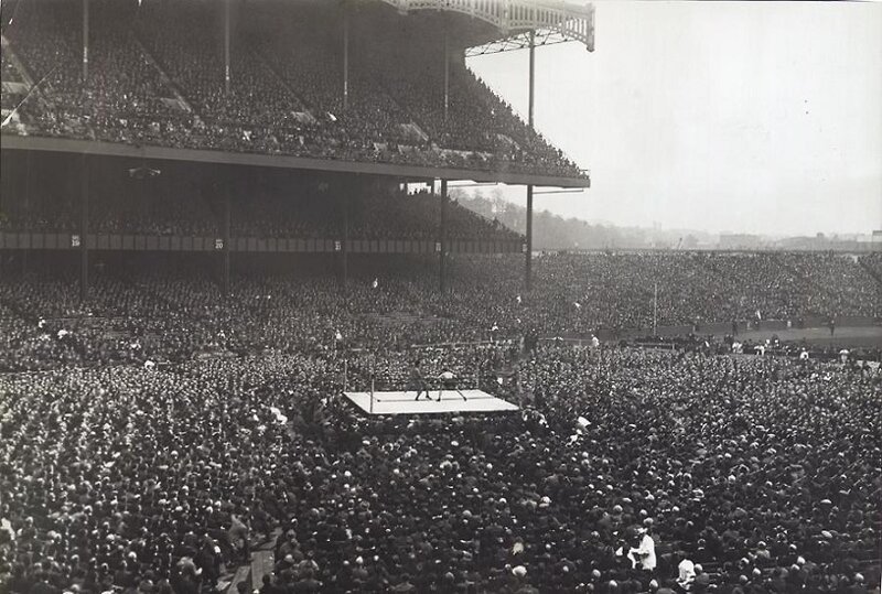 Бокс на стадионе Янки в США.