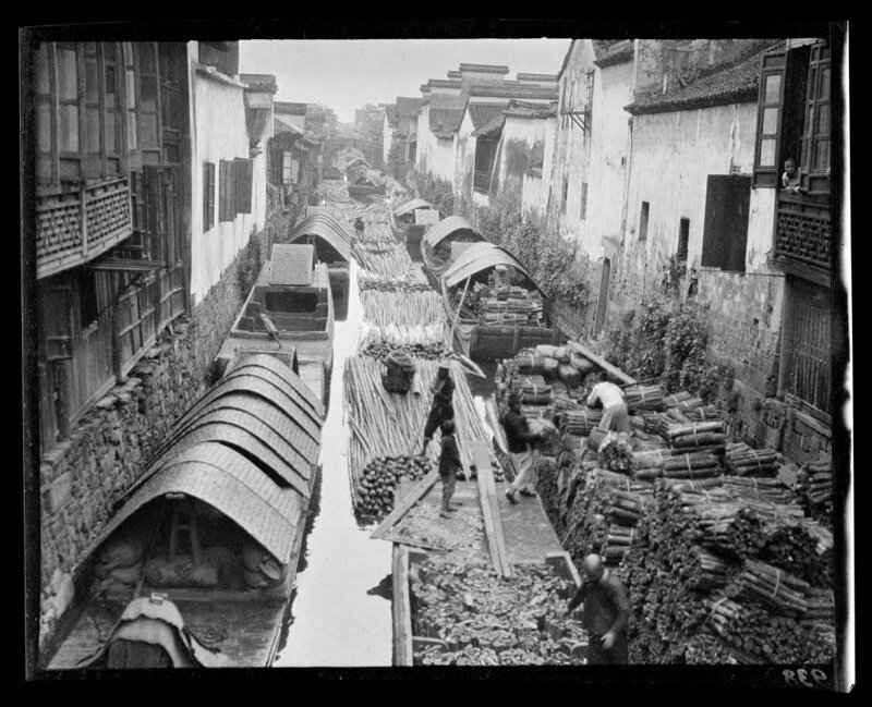 Рынок лесоматериалов и канал, Ханчжоу, 1917-1919