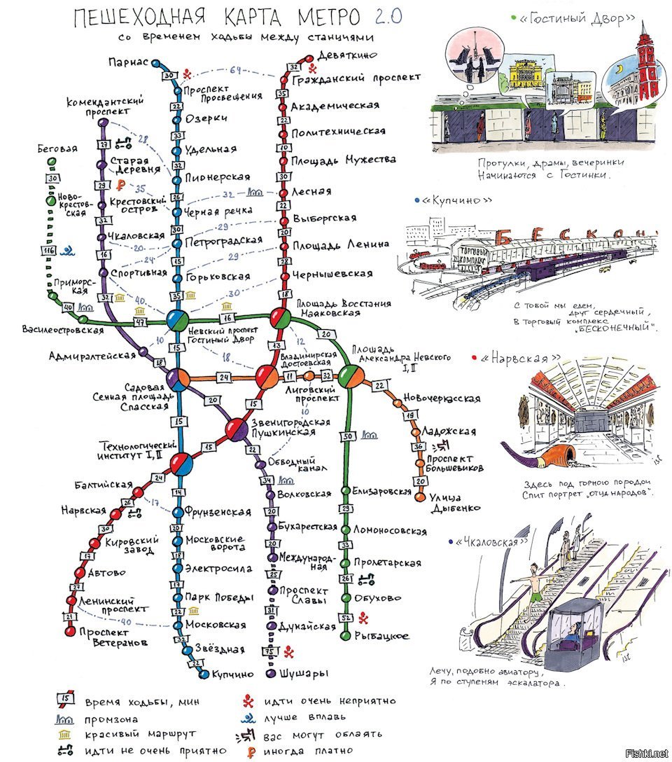 Схема метро санкт петербурга по минутам