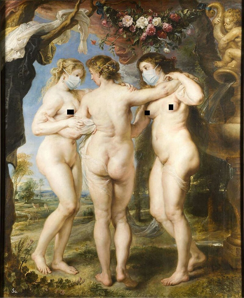 32. "Три грации", Питер Пауль Рубенс, 1666