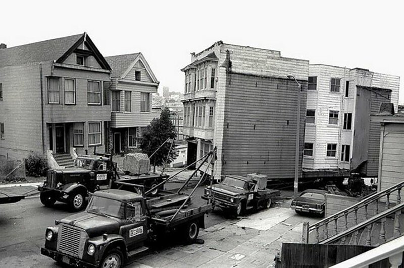 Как перемещали дома в Сан-Франциско, 1973 год