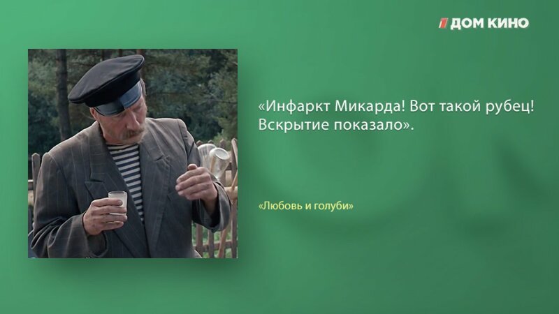 "Любовь и голуби". Любимые фильмы и фразы их героев 