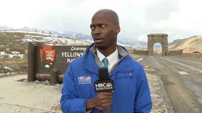 Дейон Брокстон работает на канале NBC, и 25 марта он записывал репортаж на въезде в Национальный парк Йеллоустоун
