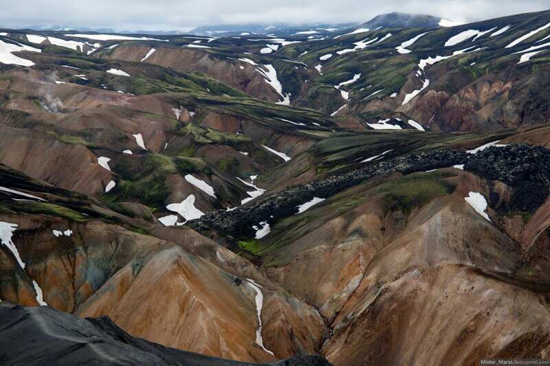 Остров Исландия: путь к долине Landmannalaugar