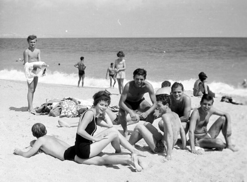 На пляже, Варна, 1963.