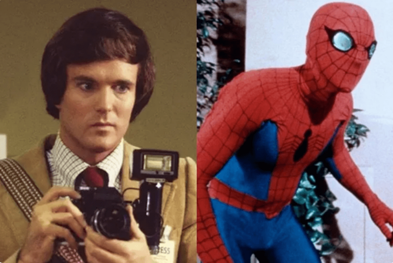 Впервые появился человек паук. Человек-паук фильм 1977. Первый человек паук 1977. Самый первый человек паук 1977. Николас Хэммонд человек паук фильм 1977.