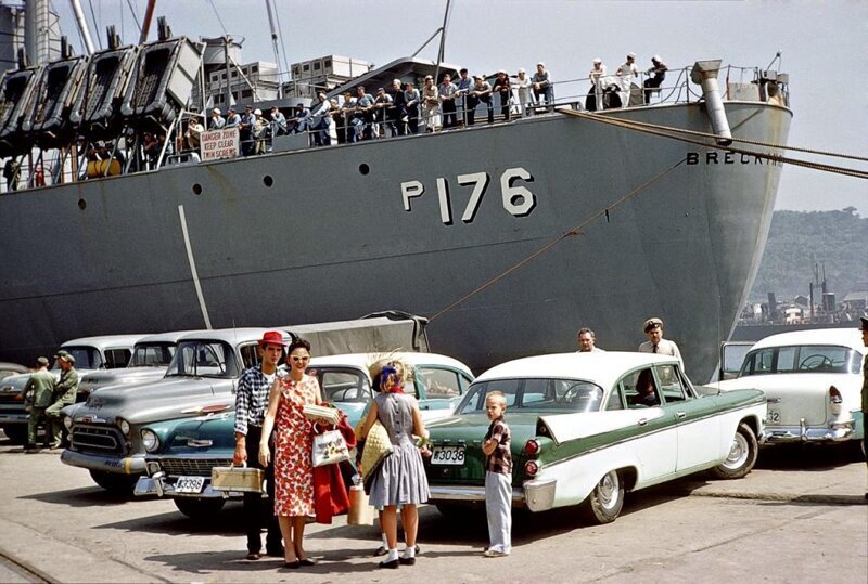 Транспортный корабль ВМС США USNS Breckinridge, 1959 год.