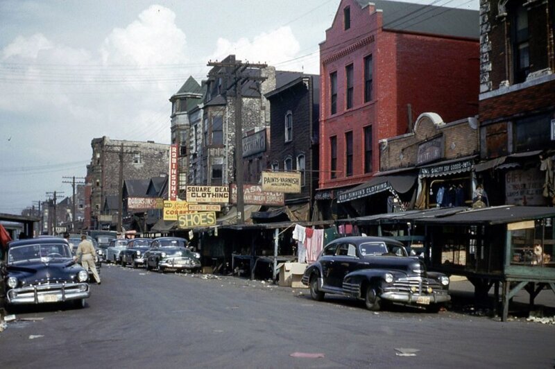 Максвелл-стрит, Чикаго. 1953 год.