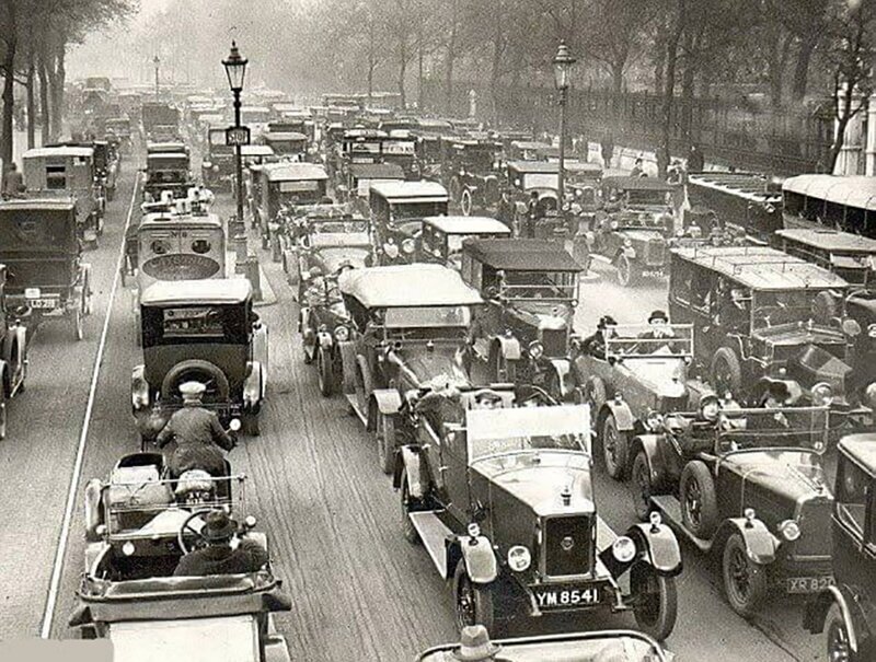 Лондон, пробки, 1920-е