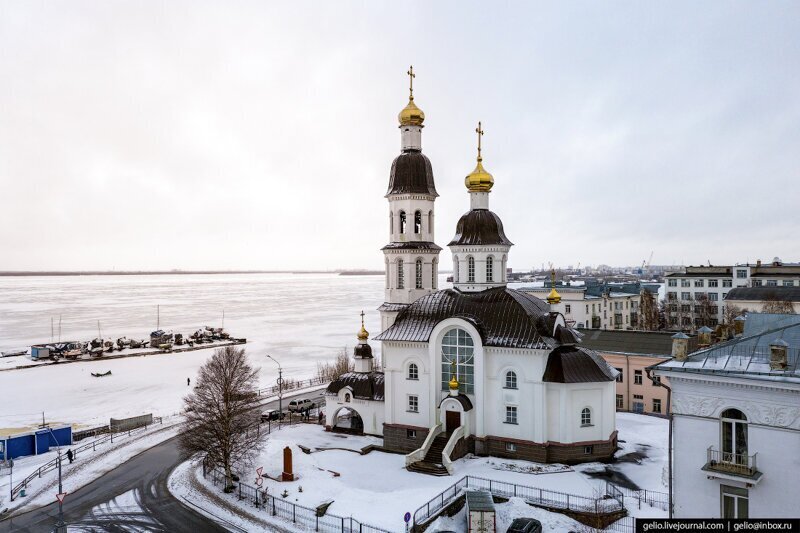 Архангельск с высоты — столица Русского Севера