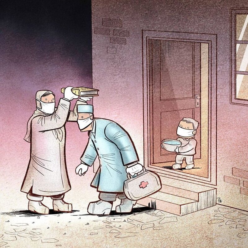Иллюстрации иранского художника показывают суровую реальность