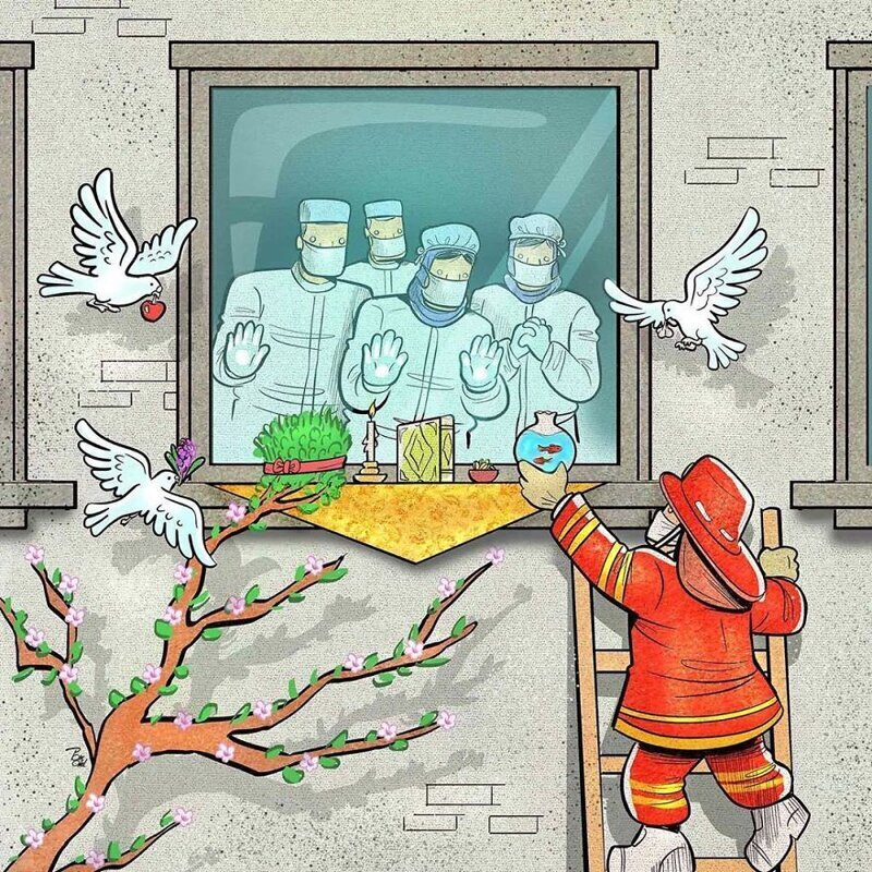 Иллюстрации иранского художника показывают суровую реальность