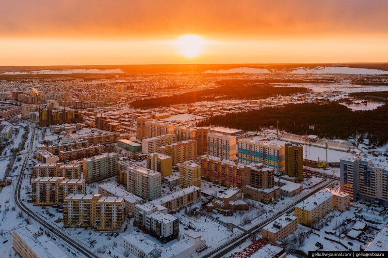 Якутск с высоты — крупнейший город на вечной мерзлоте