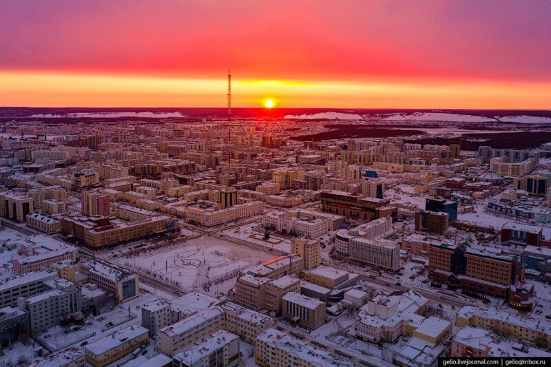 Якутск с высоты — крупнейший город на вечной мерзлоте