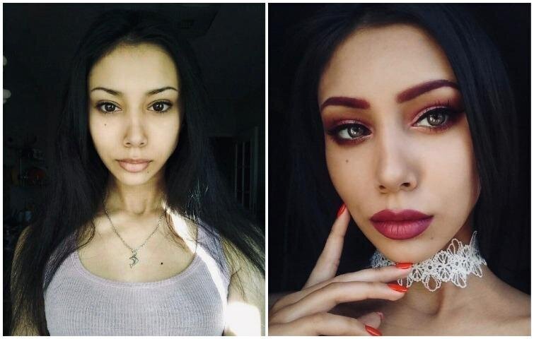 Внешность до и после макияжа thumbnail