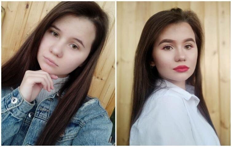 Девушки до и после макияжа thumbnail