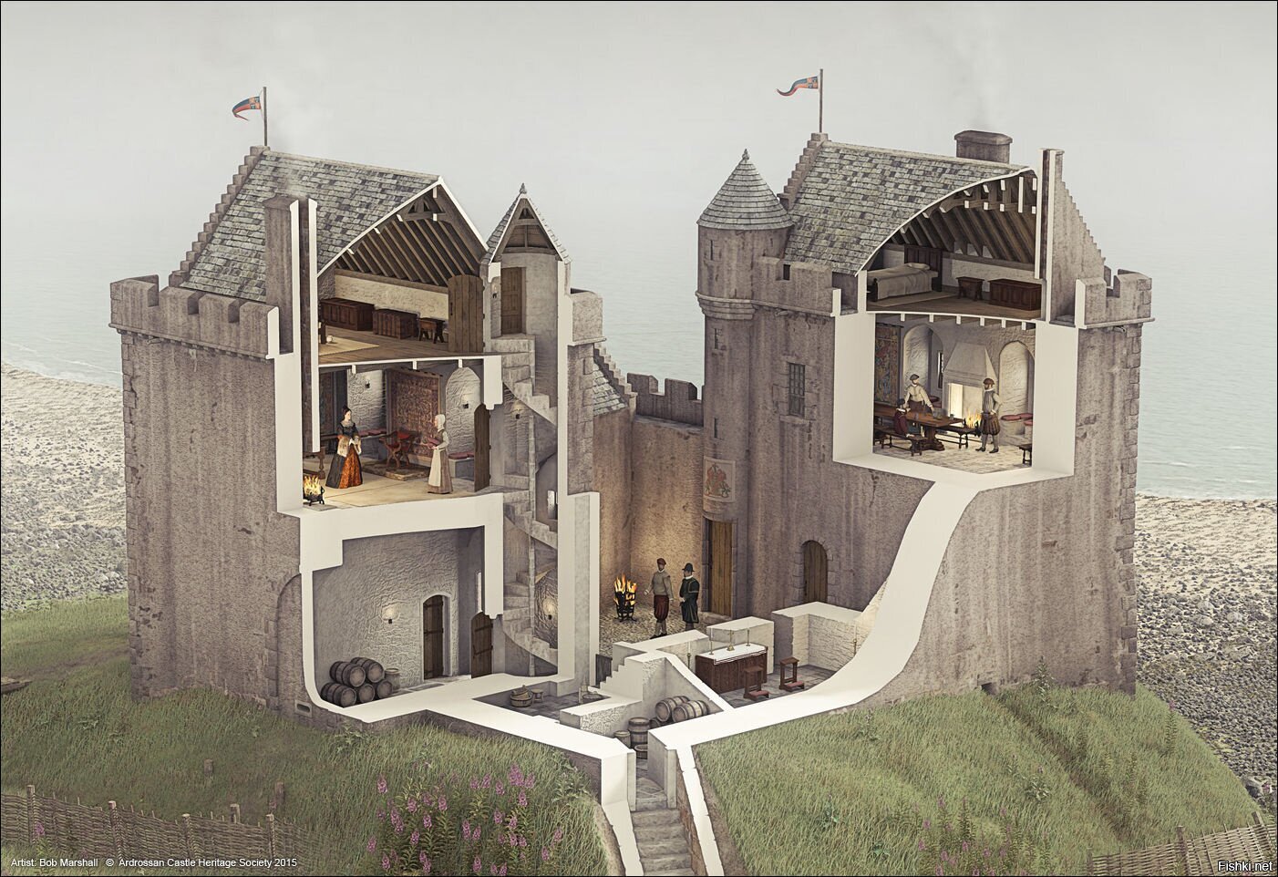 дома в виде замков и крепостей